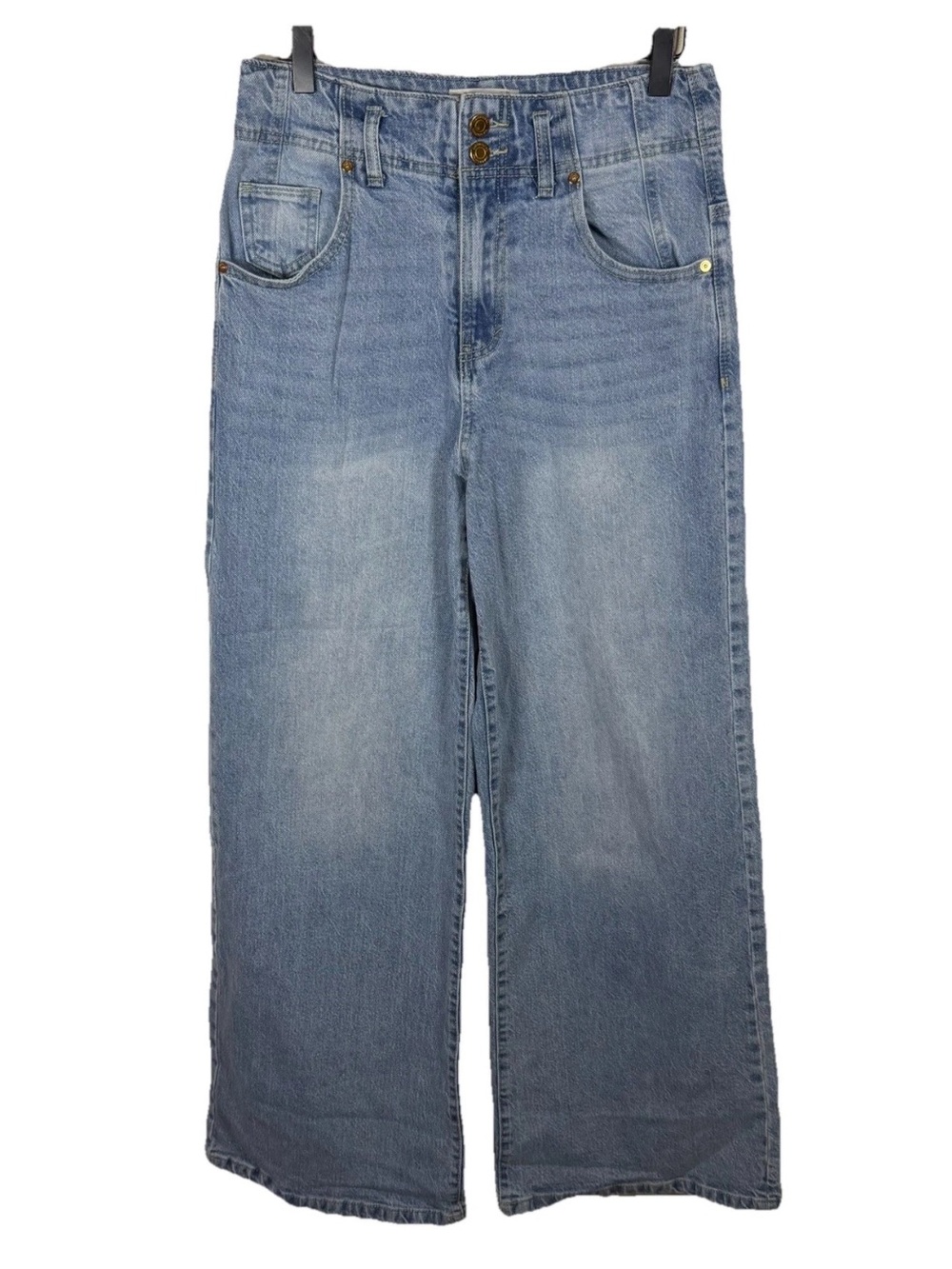 Habitual Emmette Wide Leg High Rise Denim Jeans Womens Size 6/28 Light Wash Y2K